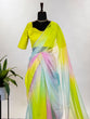 Load image into Gallery viewer, Mint Color Floral &amp; Foil Printed Organza Saree Clothsvilla