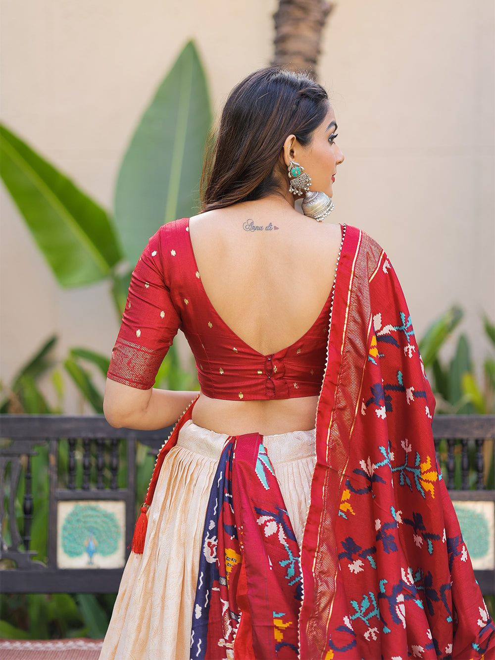 Maroon Color Printed With Foil Work Dola Silk Lehenga Choli ClothsVilla.com