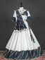 Navy Blue Color Foil And Printed Work Cotton Lehenga Choli Clothsvilla