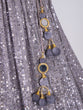Load image into Gallery viewer, Grey Color Sequins And Thread Work Georgette Lehenga Choli Clothsvilla