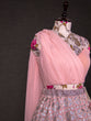 Load image into Gallery viewer, Pink Color Sequins And Thread Embroidery Work Georgette  Ready To Wear Lehenga Choli Set Clothsvilla