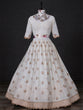 Load image into Gallery viewer, White Color Thread Embroidery Work Georgette South Indian Lehenga Choli Clothsvilla