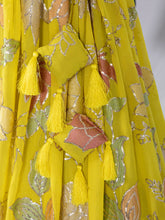 Load image into Gallery viewer, Yellow Color Sequins And Thread Embroidery Work Georgette Lehenga Choli Clothsvilla