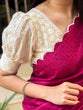 Load image into Gallery viewer, Pink Color Gadhawal Chex Material &amp; Arca Work Saree Clothsvilla