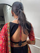 Load image into Gallery viewer, Black Color Gamthi Work With Mirror Work Cotton Chaniya Choli ClothsVilla.com