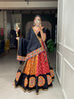 Load image into Gallery viewer, Multi Color Printed With Gamthi Work Cotton Lehenga Choli ClothsVilla.com