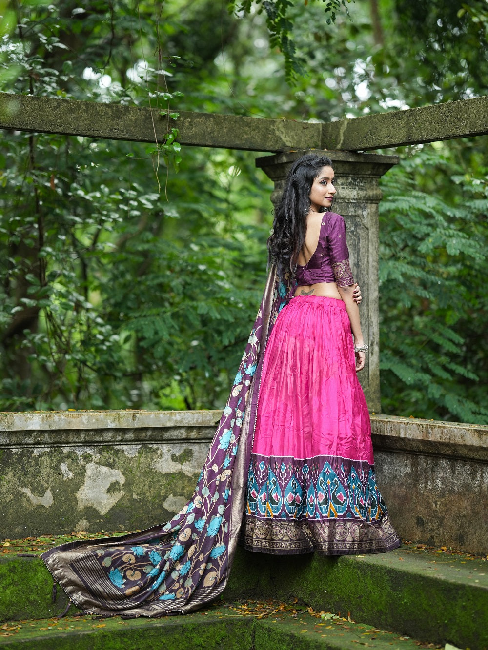Pink Color Printed With Foil Work Dola Silk Lehenga Choli ClothsVilla.com