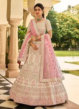 Load image into Gallery viewer, Gorgeous Cream Crepe Heavy Lehenga Choli Embellished with Sequins Work Clothsvilla