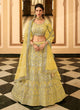 Load image into Gallery viewer, Gota And Zari Work Organza Lehenga Choli In Yellow Clothsvilla