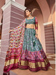 Load image into Gallery viewer, Green Color Digital Printed Pure Gaji Silk Lehenga Choli Clothsvilla