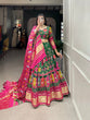 Load image into Gallery viewer, Green Color Digital Printed With Lagadi Patta Gaji Silk Lehenga Choli Clothsvilla