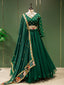 Green Color Simple Georgette Lehenga Choli Clothsvilla