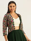Green Color Sequins Embroidery Georgette Ready Made blouse Clothsvilla