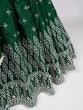 Load image into Gallery viewer, Green Color Sequins Embroidery Work Neem Silk Lehenga Choli ClothsVilla.com