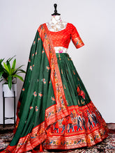 Load image into Gallery viewer, Green Color Haydrabadi Patola Printed Lehenga Choli Clothsvilla