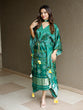 Load image into Gallery viewer, Green Color Digital Bandhej Printed Pure Gaji Silk Kaftan Clothsvilla
