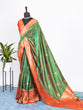 Load image into Gallery viewer, Green Color Weaving Zari Work Jacquard Silk Saree Clothsvilla
