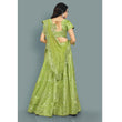 Load image into Gallery viewer, Green Partywear Thread With Mirror Embroidery Chiffon Lehenga Choli Clothsvilla