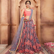 Load image into Gallery viewer, Grey Festive Wear Thread Zari Work Soft Net Lehenga Choli Clothsvilla