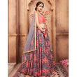 Load image into Gallery viewer, Grey Festive Wear Thread Zari Work Soft Net Lehenga Choli Clothsvilla