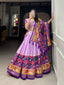 Lavender Color Patola Print With Foil Work Tussar Silk Lehenga Choli ClothsVilla