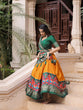 Load image into Gallery viewer, Mustard Color Printed With Foil Work Dola Silk Lehenga Choli ClothsVilla.com