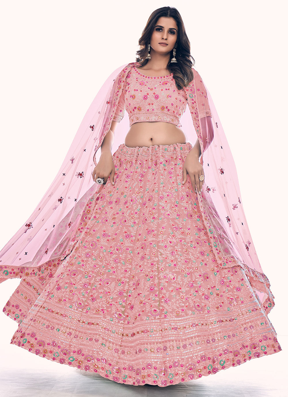 Sequins A Line Lehenga Choli Clothsvilla