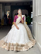 Load image into Gallery viewer, White Color Zari Weaving Work Organza Lehenga Choli ClothsVilla.com