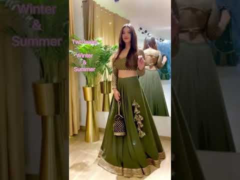 Aamira Lehenga Choli in Mehndi Green Color with Dupatta