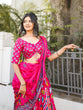 Load image into Gallery viewer, Pink Color Patola Printed and foil work Silk Lehenga Clothsvilla