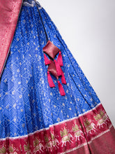 Load image into Gallery viewer, Blue Color Weaving Work With Digital Print Jacquard Silk Pattu Lehenga Choli ClothsVilla.com