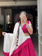 Load image into Gallery viewer, Pink Color Embroidery Work With Original Mirror Work Cotton Navratri Chaniya Choli ClothsVilla