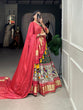 Load image into Gallery viewer, Red Color Digital Printed With Lagadi Patta Gaji Silk Lehenga Choli Clothsvilla