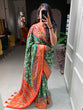 Load image into Gallery viewer, Green Color Patola Printed Dola Silk Saree Clothsvilla
