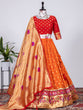 Load image into Gallery viewer, Orange Color Jacquard Silk Paithani Lehenga Choli Clothsvilla
