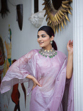 Load image into Gallery viewer, Light Pink Color Pallu Lace Border Jimi Silk Saree Clothsvilla