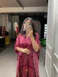 Load image into Gallery viewer, Maroon Color Bandhej Print With Gotta Patti Lace Border Gaji Silk Kaftan ClothsVilla.com