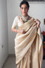 Demesne 1-Minute Ready To Wear Beige Kanjivaram Silk Saree RTW