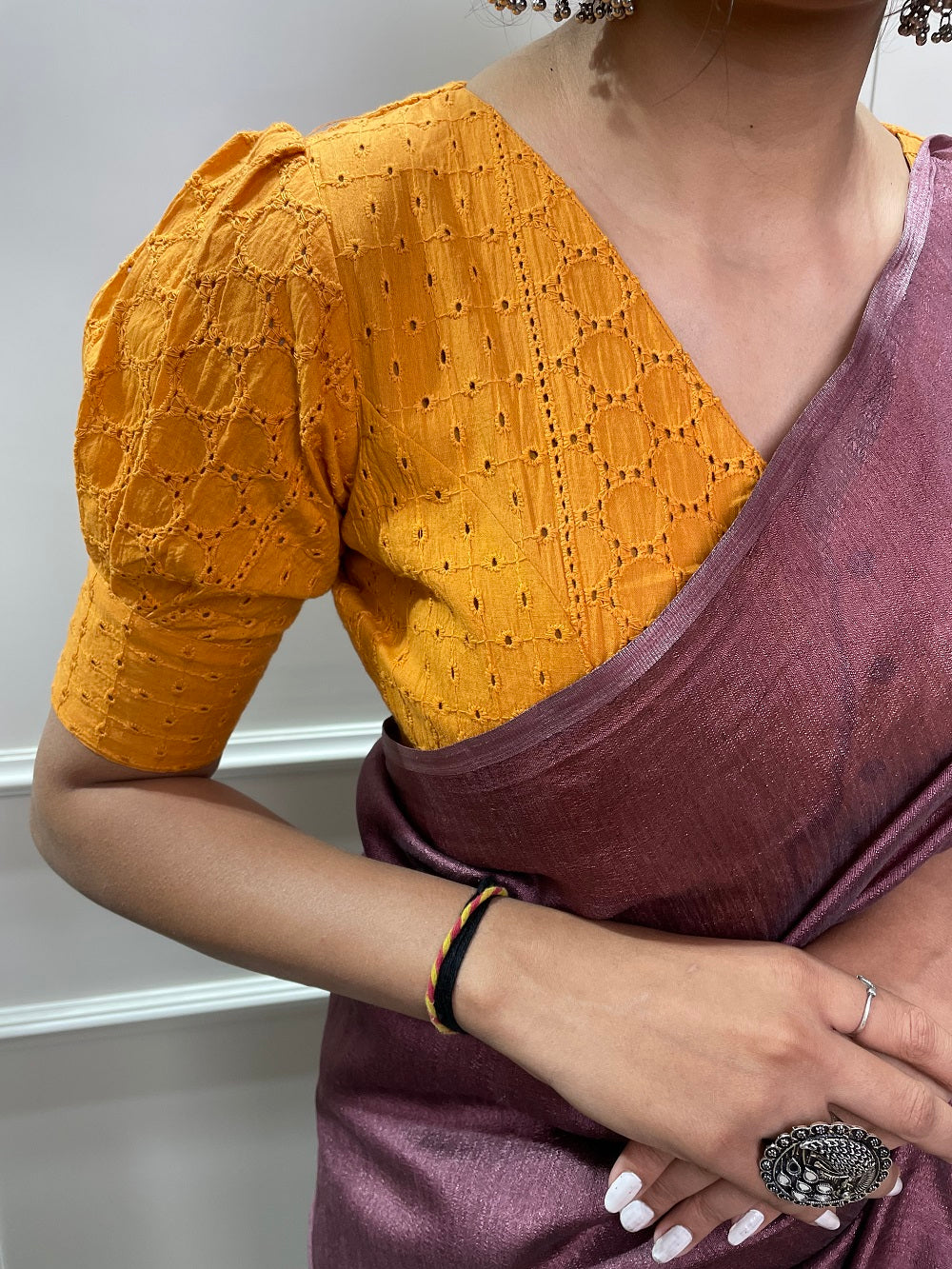 Lavender Color Plain Melanin Silk Saree Clothsvilla