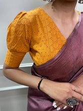 Load image into Gallery viewer, Lavender Color Plain Melanin Silk Saree Clothsvilla