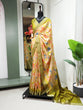 Load image into Gallery viewer, Yellow Color Digital Printed Handloom Kotha Border Saree Clothsvilla