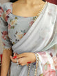 Load image into Gallery viewer, Off White Color Printed With Pearl Lace Border Georgette Saree Clothsvilla