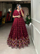 Load image into Gallery viewer, Maroon Color Thread Embroidery Work Vichitra Silk Lehenga Choli Clothsvilla