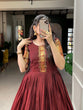 Load image into Gallery viewer, Maroon Color Zari Weaving Work Narayan Pet (Cotton) Dress Clothsvilla