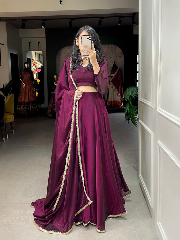 Buy Pink Embroidered Lehenga Choli Online At Zeel Clothing