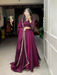 Load image into Gallery viewer, Wine Color Plain With Lace Border Rangoli Silk Lehenga Choli Set ClothsVilla.com