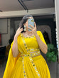 Load image into Gallery viewer, Yellow Color Sequins And Embroidery With Original Mirror Work Georgette Haldi Rasam Lehenga Choli Clothsvilla