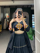 Load image into Gallery viewer, Black Color Plain With Gota Patti Rayon Traditional Chaniya Choli ClothsVilla.com