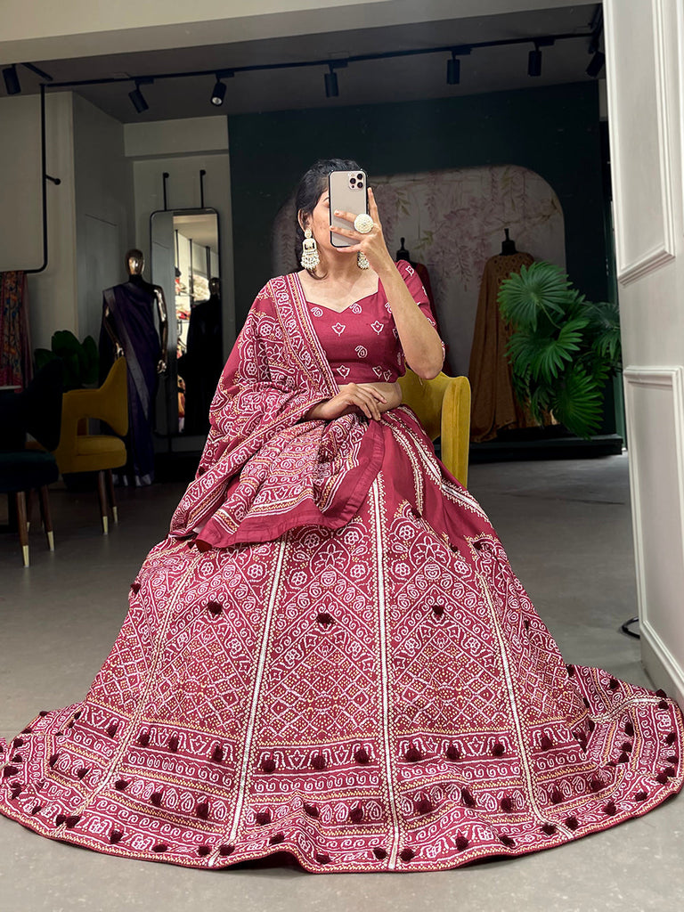 Maroon Velvet Lehenga with Pink Net Dupatta Featuring Intricate Zardosi  Work only on Kalki | Indian gowns dresses, Dulhan dress, Stylish dress  designs