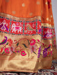 Load image into Gallery viewer, Orange Color Jacquard Silk Paithani Lehenga Choli Clothsvilla
